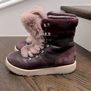UGG Vicki Waterproof Leather & Sheepskin Boots